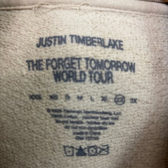 Justin Timberlake The Forget Tomorrow World Tour Hoodie 2X - Picture 4 of 4
